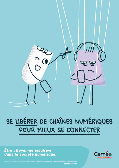 Affiche ” Libérer chaînes, citoyen·nes - société numérique “ - Lot de 10 affiches