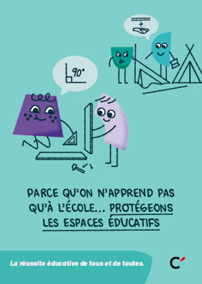 Carte postale ” Protégeons espaces, réussite éducative“  - Lot de 50 cartes 