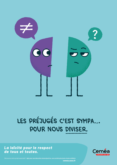 Affiche ” Préjugés, Laïcité “ - Lot de 10 affiches