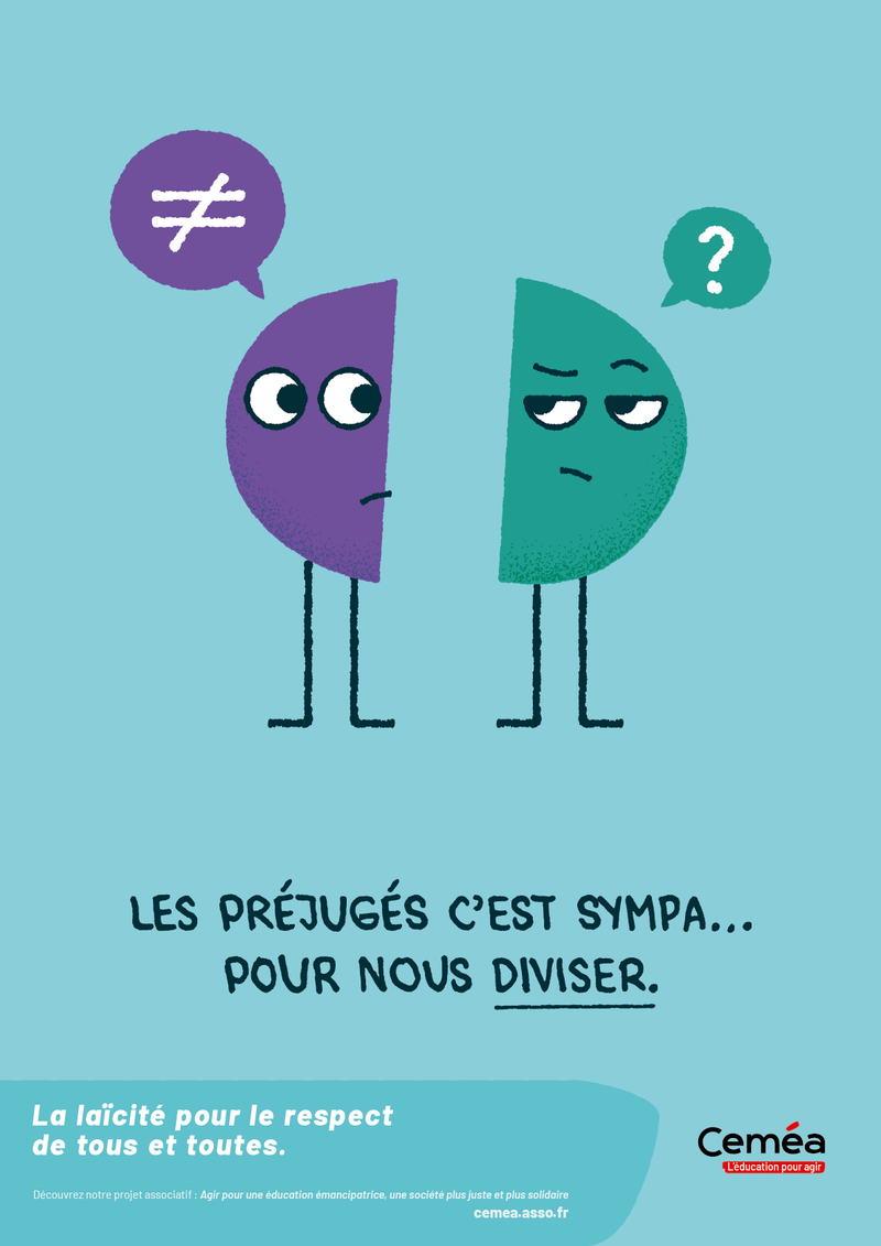 Affiche ” Préjugés, Laïcité “ - Lot de 10 affiches