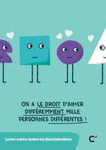 Carte postale ”Droit aimer Lutter discriminations“ - Lot de 50 cartes  - vue 1