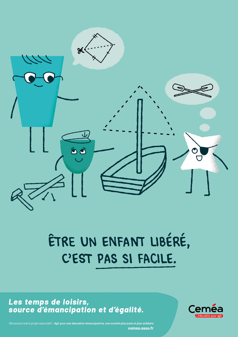 Affiche “Enfant libéré, Tps de loisirs“ - Lot de 10 affiches