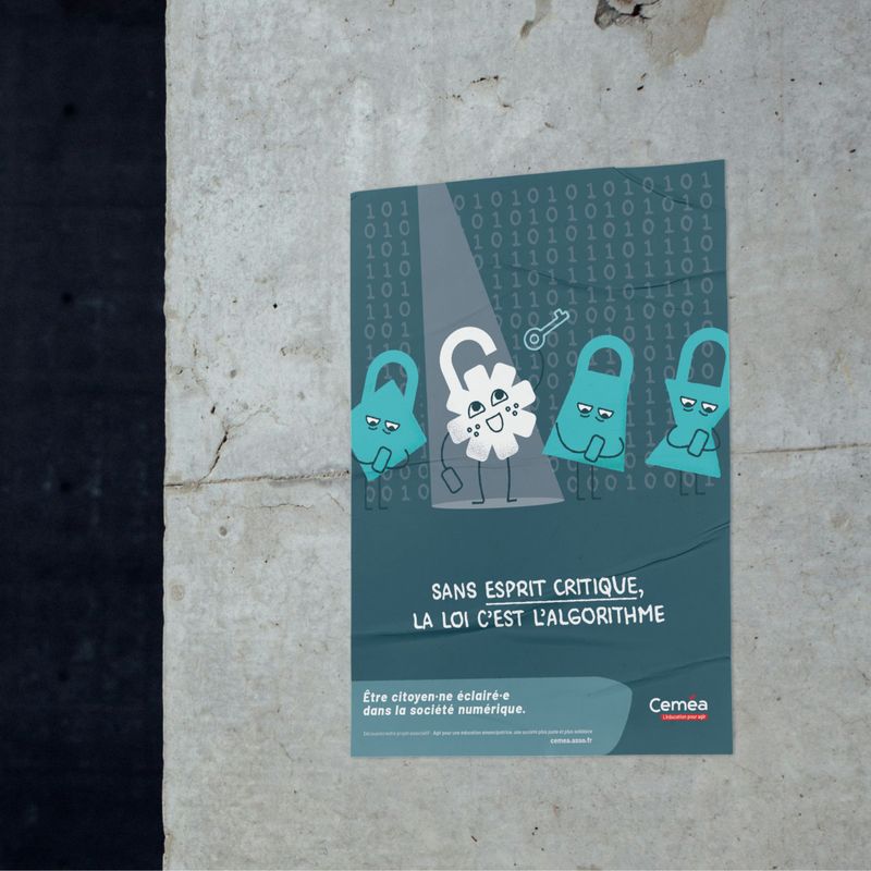 Affiche ”Esprit critique, citoyen·nes - société numérique “ - Lot de 10 affiches