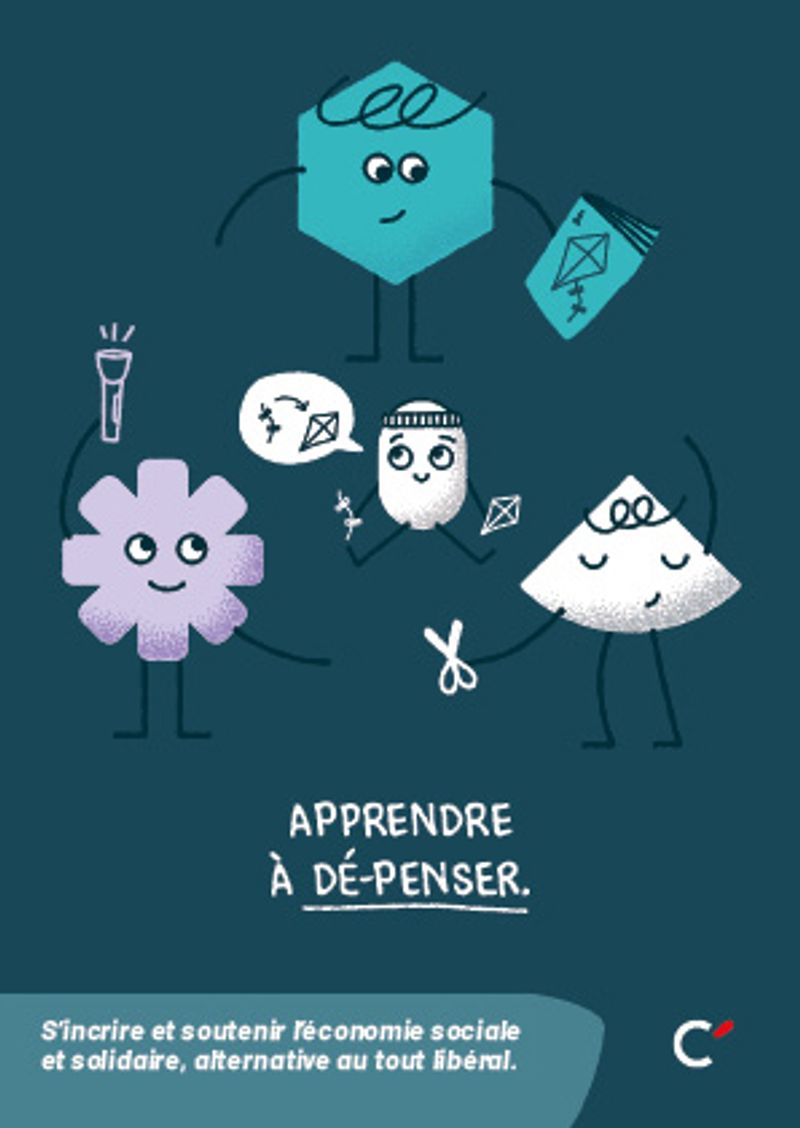 Carte postale “Dé-penser, Economie sociale et solidaire” - Lot de 50 cartes 