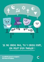 Carte postale “On peut s’en parler, Laïcité” - Lot de 50 cartes  - vue 1