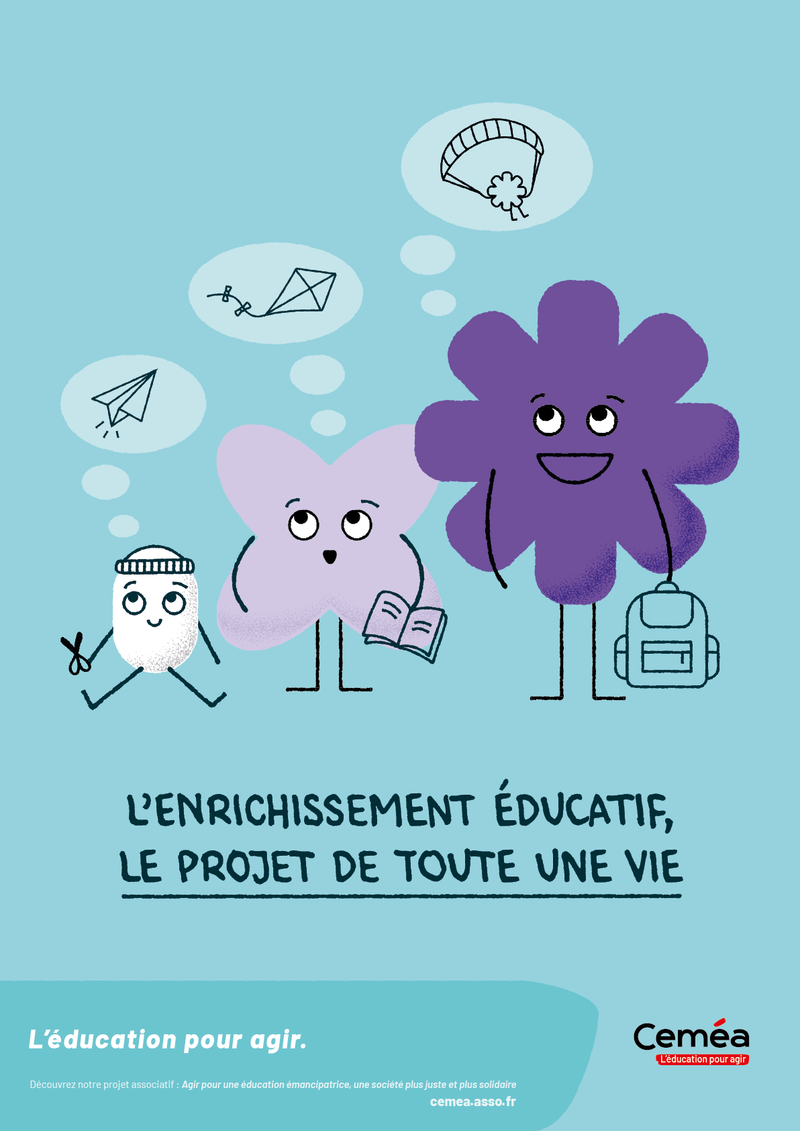 Affiche ”Enrichissement, éducation pour agir “ - Lot de 10 affiches