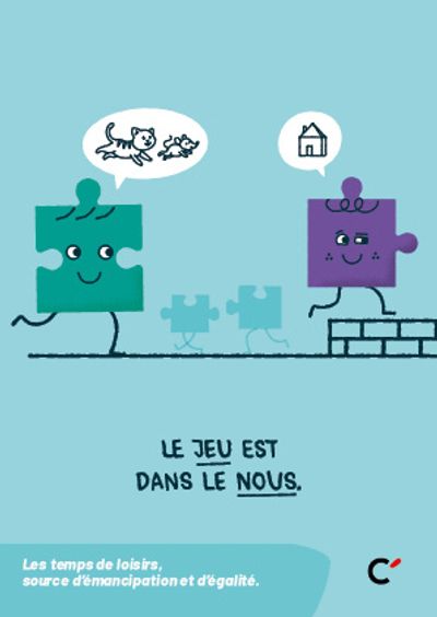 Carte postale “Le jeu, Tps de loisirs” - Lot de 50 cartes 