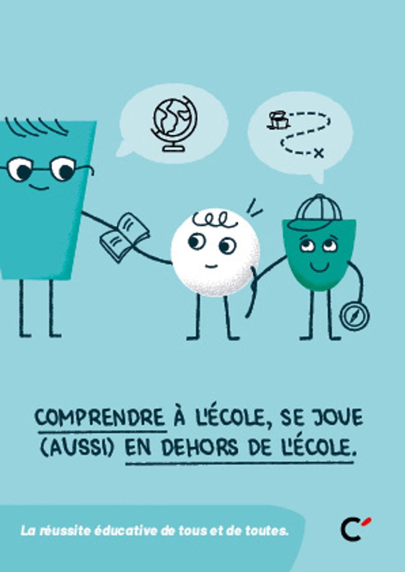 Carte postale ” Comprendre école, réussite éducative “  - Lot de 50 cartes 