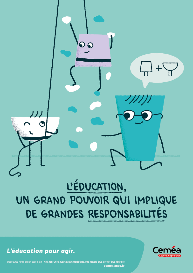 Affiche ”l’éducation un grand pouvoir“ - Lot de 10 affiches