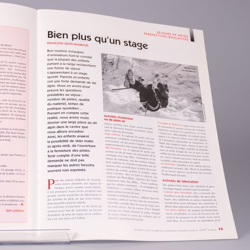 Dossier n°5 - Vacances de neige