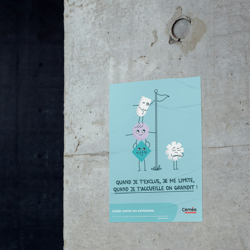 Affiche “Accueil grandit, lutte exclusions”- Lot de 10 affiches