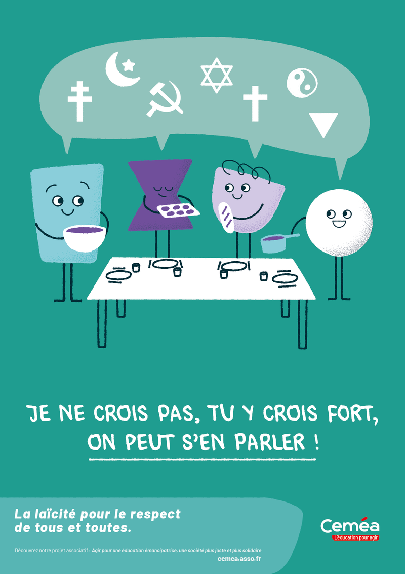 Affiche ” On peut s’en parler, Laïcité “- Lot de 10 affiches